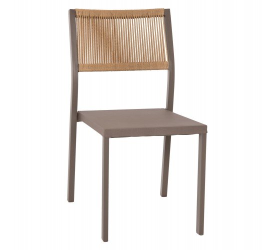 ΚΑΡΕΚΛΑ ΑΛΟΥΜΙΝΙΟΥ ΣΑΜΠΑΝΙ ΜΕ RATTAN & TEXTLINE HM5921.03 46x55,5x83 εκ.