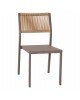 ΚΑΡΕΚΛΑ ΑΛΟΥΜΙΝΙΟΥ ΣΑΜΠΑΝΙ ΜΕ RATTAN & TEXTLINE HM5921.03 46x55,5x83 εκ.