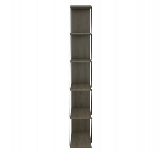 ΒΙΒΛΙΟΘΗΚΗ ΜΙΝΙ TARS HM2241.13 OLIVE GREY ME ΜΑΥΡΕΣ ΒΕΡΓΕΣ 65x22-24x146Υεκ.