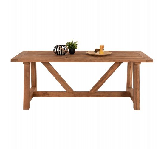 ΤΡΑΠΕΖΙ ΤΡΑΠΕΖΑΡΙΑΣ HM7922 PLUTON RECYCLED TEAK ΣΕ ΦΥΣΙΚΟ ΧΡΩΜΑ 200X100X75Yεκ.