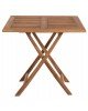 ΤΡΑΠΕΖΙ ΤΕΤΡΑΓΩΝΟ KENDALL ΠΤΥΣΣΟΜΕΝΟ HM9544 TEAK ΣΕ ΦΥΣΙΚΟ ΧΡΩΜΑ 80x80x75Yεκ.