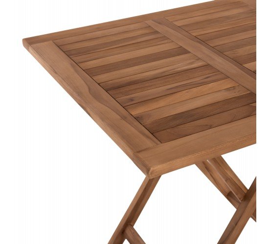 ΤΡΑΠΕΖΙ ΤΕΤΡΑΓΩΝΟ KENDALL ΠΤΥΣΣΟΜΕΝΟ HM9544 TEAK ΣΕ ΦΥΣΙΚΟ ΧΡΩΜΑ 80x80x75Yεκ.