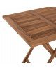 ΤΡΑΠΕΖΙ ΤΕΤΡΑΓΩΝΟ KENDALL ΠΤΥΣΣΟΜΕΝΟ HM9544 TEAK ΣΕ ΦΥΣΙΚΟ ΧΡΩΜΑ 80x80x75Yεκ.