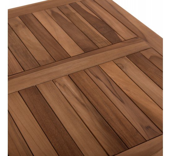 ΤΡΑΠΕΖΙ ΤΕΤΡΑΓΩΝΟ KENDALL ΠΤΥΣΣΟΜΕΝΟ HM9544 TEAK ΣΕ ΦΥΣΙΚΟ ΧΡΩΜΑ 80x80x75Yεκ.