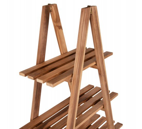 ΒΙΒΛΙΟΘΗΚΗ STAM HM7895 TEAK ΞΥΛΟ ΣΕ ΦΥΣΙΚΟ ΧΡΩΜΑ 120x33x180Y εκ.