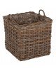 ΣΕΤ ΔΙΑΚΟΣΜΗΤΙΚΑ ΚΑΛΑΘΙΑ KATER HM9657 4ΤΜΧ ΑΠΟ KUBU RATTAN ΣΕ ΓΚΡΙ 52x52x50-57Υεκ.