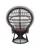 ΠΟΛΥΘΡΟΝΑ ROYAL PEACOCK HM9342.03 RATTAN ΜΑΥΡΟ-ΜΑΞΙΛΑΡΙ ΚΑΦΕ 114x72x150Yεκ.