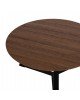 ΤΡΑΠΕΖΙ ΣΑΛΟΝΙΟΥ ΣΤΡΟΓΓΥΛΟ HM9586.04 MDF WALNUT-ΜΑΥΡΗ ΣΑΓΡΕ ΒΑΣΗ Φ80x42Υεκ.