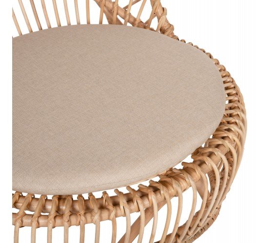 ΠΟΛΥΘΡΟΝΑ ENTROPY HM9840.01 RATTAN ΦΥΣΙΚΟ ΜΕ ΕΚΡΟΥ ΜΑΞΙΛΑΡΙ 80x97x85Υεκ.