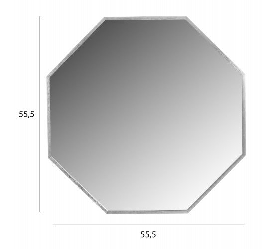 ΚΑΘΡΕΠΤΗΣ ΤΟΙΧΟΥ HM9583.40 ΟΚΤΑΓΩΝΟΣ ΣΚΕΛΕΤΟΣ ΑΛΟΥΜΙΝΙΟΥ ΑΣΗΜΙ 55,5x2,5x55,5Υεκ.