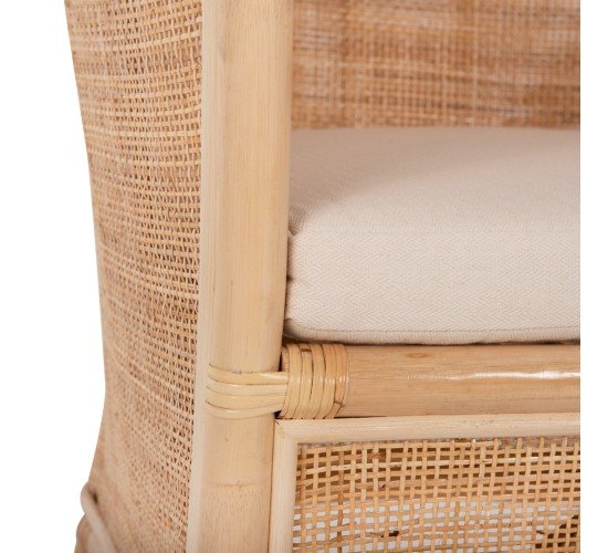 ΠΟΛΥΘΡΟΝΑ APRON HM9818 RATTAN ΠΛΕΚΤΟ ΣΕ ΦΥΣΙΚΟ-ΛΕΥΚΟ ΜΑΞΙΛΑΡΙ 75x70x85Υεκ.