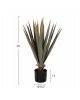 ΔΙΑΚΟΣΜΗΤΙΚΟ ΣΥΝΘΕΤΙΚΟ ΦΥΤΟ HM7985 SISAL AGAVE ΣΕ ΓΛΑΣΤΡΑ  Φ13,5x13-76Υεκ.