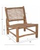 ΚΑΡΕΚΛΑ LONDER HM5986 ΞΥΛΟ TEAK ΣΕ ΦΥΣΙΚΟ ΚΑΙ ΣΥΝΘΕΤΙΚΟ RATTAN 63x77x77Υεκ.