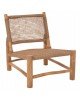 ΚΑΡΕΚΛΑ LONDER HM5986 ΞΥΛΟ TEAK ΣΕ ΦΥΣΙΚΟ ΚΑΙ ΣΥΝΘΕΤΙΚΟ RATTAN 63x77x77Υεκ.