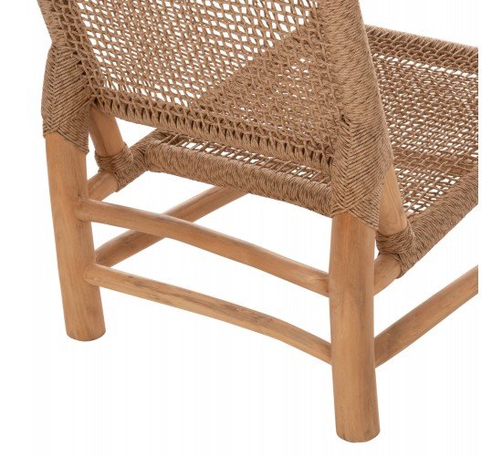 ΚΑΡΕΚΛΑ LONDER HM5986 ΞΥΛΟ TEAK ΣΕ ΦΥΣΙΚΟ ΚΑΙ ΣΥΝΘΕΤΙΚΟ RATTAN 63x77x77Υεκ.