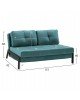 ΚΑΝΑΠΕΣ ΚΡΕΒΑΤΙ CONSTANCE HM3079.15 ΒΕΛΟΥΔΟ MENTA 2½ ΘΕΣΙΟΣ 151x92x66Υεκ. 2θέσιος