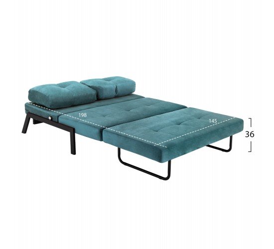 ΚΑΝΑΠΕΣ ΚΡΕΒΑΤΙ CONSTANCE HM3079.15 ΒΕΛΟΥΔΟ MENTA 2½ ΘΕΣΙΟΣ 151x92x66Υεκ. 2θέσιος