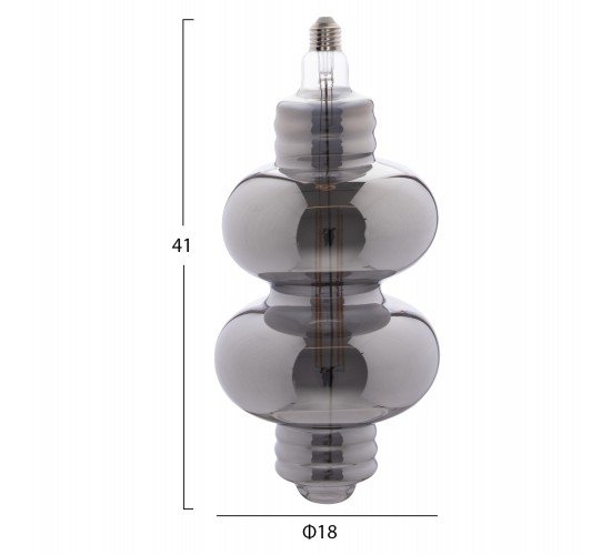 ΛΑΜΠΤΗΡΑΣ LED FILAMENT 8W E27 3000K SMOKE COLOR DIMMABLE  HM4053.03