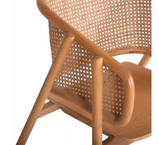 ΠΟΛΥΘΡΟΝΑ KENLEE HM9872 ΦΡΑΞΙΝΟΣ ΚΑΙ ΦΥΣΙΚΟ RATTAN RATTAN ΣΕ ΦΥΣΙΚΟ 57,5x55x81Yεκ.