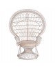 ΠΟΛΥΘΡΟΝΑ ROYAL PEACOCK HM9342.02 RATTAN ΣΕ ΛΕΥΚΟ-ΜΑΞΙΛΑΡΙ ΛΕΥΚΟ 114x72x150Yεκ.