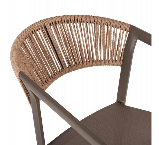 ΣΚΑΜΠΟ ΑΛΟΥΜΙΝΙΟΥ ΣΑΜΠΑΝΙ ΜΕ ΜΠΡΑΤΣΑ RATTAN & TEXTLINE 56x58x105Yεκ.HM5892.23