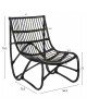 ΠΟΛΥΘΡΟΝΑ GRINN HM9815.02 ΡΑΒΔΟΙ RATTAN ΣΕ ΜΑΥΡΟ 56,5x73,5x79,5Υ εκ.