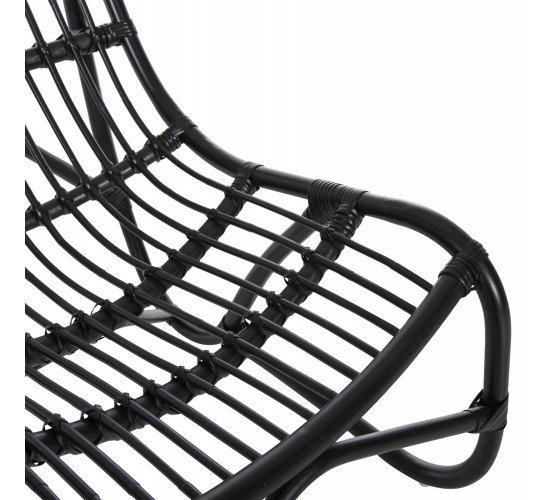 ΠΟΛΥΘΡΟΝΑ GRINN HM9815.02 ΡΑΒΔΟΙ RATTAN ΣΕ ΜΑΥΡΟ 56,5x73,5x79,5Υ εκ.