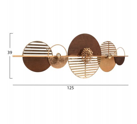 ΔΙΑΚΟΣΜΗΤΙΚΟ ΤΟΙΧΟΥ HM4210 ΜΕΤΑΛΛΟ ΣΕ ΚΑΦΕ-ΧΡΥΣΟ 125x39Y εκ.