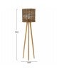 ΕΠΙΔΑΠΕΔΙΟ ΦΩΤΙΣΤΙΚΟ HM4351 RUBBERWOOD-RATTAN-PAPER ROPE ΣΕ ΦΥΣΙΚΟ Φ39x149Υεκ.