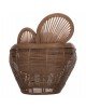 ΠΟΛΥΘΡΟΝΑ CIRCE HM9883 RATTAN ΚΑΦΕ-ΜΑΞΙΛΑΡΙΑ ΕΚΡΟΥ 100x74x112,5Υεκ.