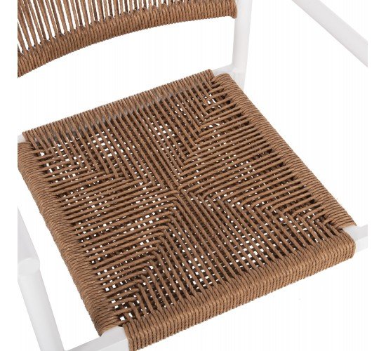 ΠΟΛΥΘΡΟΝΑ ΑΛΟΥΜΙΝΙΟΥ STER HM5786.11 ΛΕΥΚΗ-ΣΥΝΘ.RATTAN ΜΠΕΖ 55,5x53x78Υεκ.