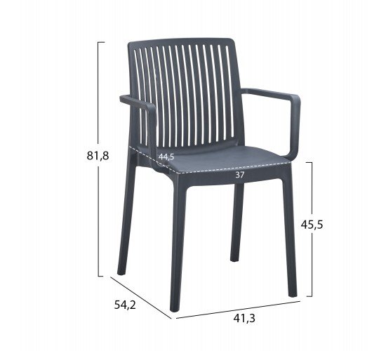 ΠΟΛΥΘΡΟΝΑ ΠΟΛΥΠΡΟΠΥΛΕΝΙΟΥ IDA HM6127.03 ΓΚΡΙ 41,3x54,2x81,8Υεκ.