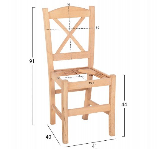 ΚΑΡΕΚΛΑ ΚΑΦΕΝΕΙΟΥ RIO HM10097 ΞΥΛΟ ΟΞΙΑΣ ΑΒΑΦΗ ΓΙΑ ΨΑΘΑ 41x40x91Υεκ.