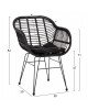 ΠΟΛΥΘΡΟΝΑ ΜΕ ΜΑΞΙΛΑΡΙ ΜΕΤΑΛΛΙΚΗ ALLEGRA HM5450.32 ΜΕ WICKER ΜΑΥΡΟ 58x59x82Υεκ.