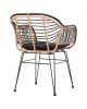 ΠΟΛΥΘΡΟΝΑ ALLEGRA HM5663.11 ΜΕΤΑΛ.ΣΚΕΛΕΤΟΣ-P.E.RATTAN ΜΠΕΖ-ΜΑΥΡΟ 58x59x81Υεκ