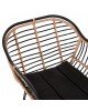 ΠΟΛΥΘΡΟΝΑ ALLEGRA HM5663.11 ΜΕΤΑΛ.ΣΚΕΛΕΤΟΣ-P.E.RATTAN ΜΠΕΖ-ΜΑΥΡΟ 58x59x81Υεκ