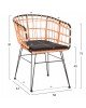 ΣΕΤ ΕΞΩΤ.ΧΩΡΟΥ 4ΤΜΧ ALLEGRA HM21051 ΣΥΝΘ.RATTAN ΜΠΕΖ-ΜΑΥΡΟ ΜΕΤΑΛΛΟ