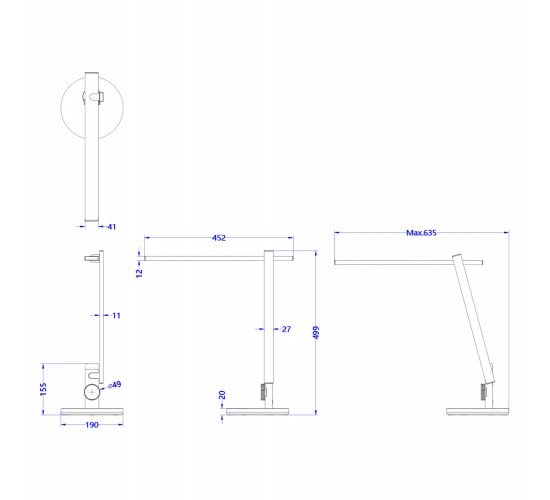 ΦΩΤΙΣΤΙΚΟ ΓΡΑΦΕΙΟΥ LED BLAIN PRO HM4445.07 ΓΚΡΙ ΜΕΤΑΛΛΙΚΟ ΧΡΩΜΑ Φ19x49,9Υεκ.