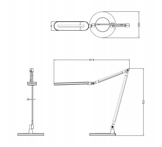 ΦΩΤΙΣΤΙΚΟ ΓΡΑΦΕΙΟΥ LED BLAIN PRO HM4462.08 ΑΣΗΜΙ ABS 57,4x51,1Υεκ.