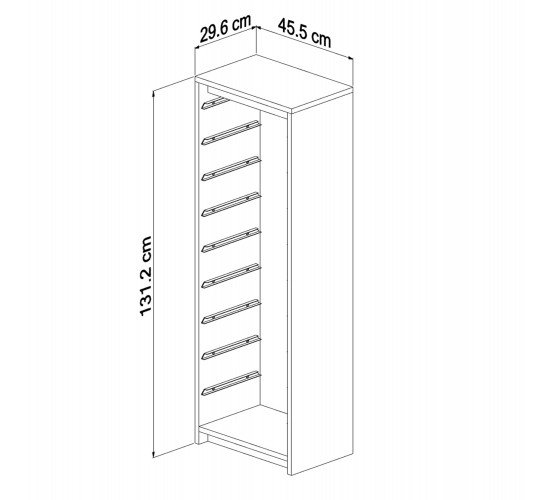 ΣΥΡΤΑΡΙΕΡΑ SANI HM18203.03 ΜΕΛΑΜΙΝΗ SONAMA-9 ΛΕΥΚΑ ΣΥΡΤΑΡΙΑ P.E. 45,5x29,6x125Υ