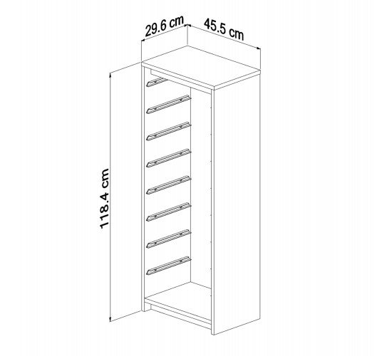 ΣΥΡΤΑΡΙΕΡΑ SANI HM18201.03 ΜΕΛΑΜΙΝΗ SONAMA-ΛΕΥΚΑ ΣΥΡΤΑΡΙΑ P.E. 45,5x29,6x118,5Υεκ