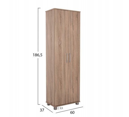 ΠΑΠΟΥΤΣΟΘΗΚΗ-ΝΤΟΥΛΑΠΑ CLUSE HM2403.20 ΜΕΛΑΜΙΝΗ SONAMA OAK ΧΡΩΜΑ 60Χ37Χ186,5Υεκ.