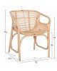 ΠΟΛΥΘΡΟΝΑ MEL ΕΣΩΤΕΡΚΩΝ ΧΩΡΩΝ HM9954.01 ΦΥΣΙΚΟ RATTAN 62x57,5x79,5Υεκ.