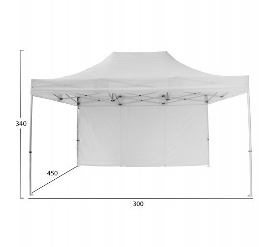 GAZEBO ΕΠΑΓΓΕΛΜΑΤΙΚΟ ΒΑΡΕΩΣ ΤΥΠΟΥ CRESSEN HM6306 ΠΤΥΣΣΟΜΕΝΟ ΑΛΟΥΜΙΝΙΟΥ 3x4,5x3,4Y