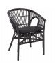 ΠΟΛΥΘΡΟΝΑ DAMPAR HM9929.03 RATTAN & ΜΑΞΙΛΑΡΙ ΣΕ ΜΑΥΡΟ 58x63x79Υεκ.