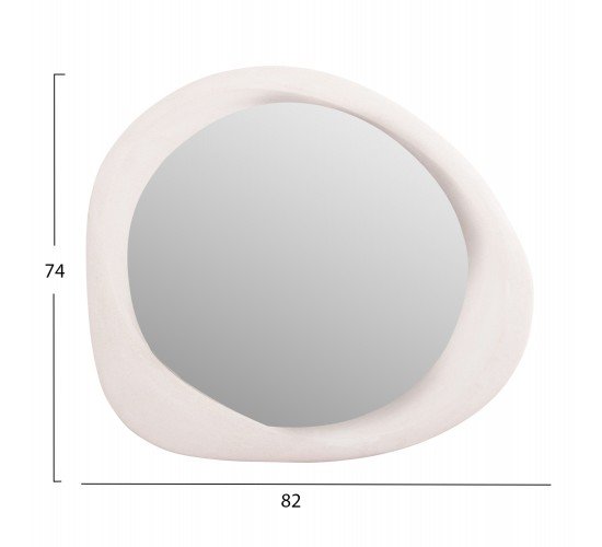 ΚΑΘΡΕΠΤΗΣ ΤΟΙΧΟΥ ΟΒΑΛ ΣΕΙΡΑ SANTORINI HM4511 MDF ΣΕ ΥΠΟΛΕΥΚΟ 82x3,5x74Υεκ