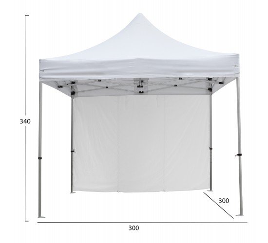 GAZEBO ΕΠΑΓΓΕΛΜΑΤΙΚΟ ΜΕ ΠΛΑΙΝΟ ΠΑΝΙ ΣΚΙΑΣΗΣ CRESSEN HM21097 ΠΤΥΣΣΟΜΕΝΟ ΑΛΟΥΜΙΝΙΟΥ 3x3x3,4Yεκ