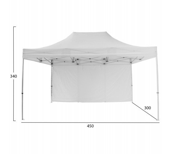 GAZEBO ΕΠΑΓΓΕΛΜΑΤΙΚΟ ΒΑΡΕΩΣ ΤΥΠΟΥ CRESSEN HM21098 ΠΤΥΣΣΟΜΕΝΟ ΑΛΟΥΜΙΝΙΟΥ 3x4,5x3,4Yμ