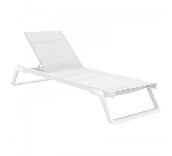 TROPIC ΞΑΠΛΩΣΤΡΑ WHITE/WHITE ΠΟΛ/ΝΙΟΥ SIESTA 210X72X31εκ.