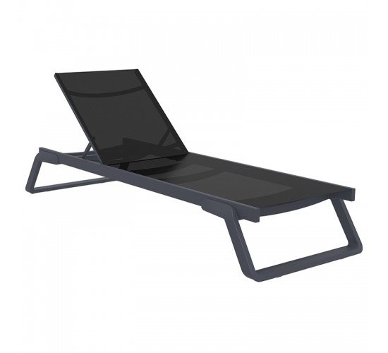 TROPIC ΞΑΠΛΩΣΤΡΑ DARK GREY/BLACK ΠΟΛ/ΝΙΟΥ SIESTA 210X72X31εκ.